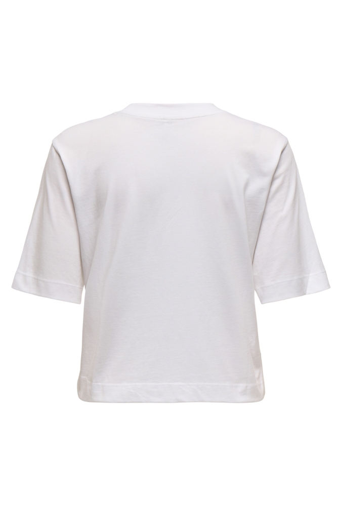ONLVITA LIFE S/S SUMMER TOP BOX JRS 15349876 BRIGHT WHITE/BLAZING
